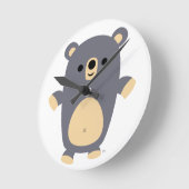 De grote Blauwe Cartoon draagt de Klok van de Muur (Hoek)