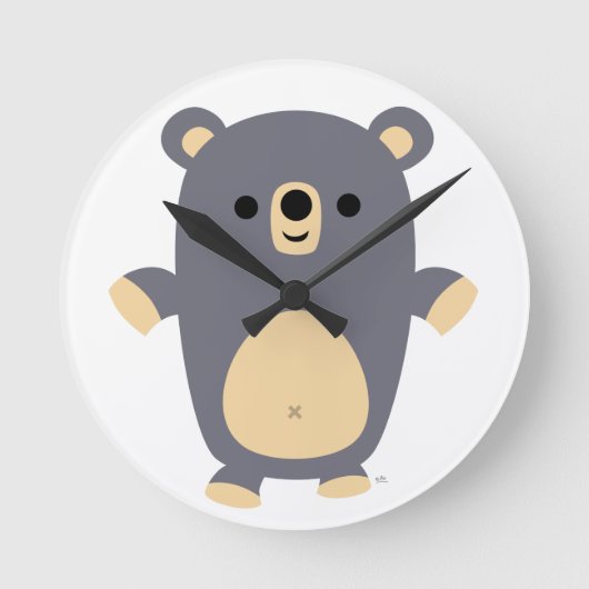 De grote Blauwe Cartoon draagt de Klok van de Muur (Voorkant)