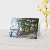 De grote Blauwe Dierlijke Verjaardag van het Wild Kaart (Gele Bloem)