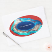 De Grote Blauwe Gat Sticker (Envelop)