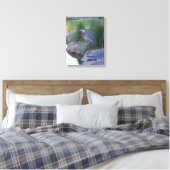De grote blauwe Heron Canvas Afdruk (Insitu (Slaapkamer))