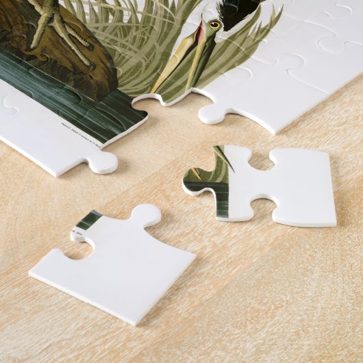 De Grote Blauwe Heron John Audubon Birds of Americ Legpuzzel (Zijkant)