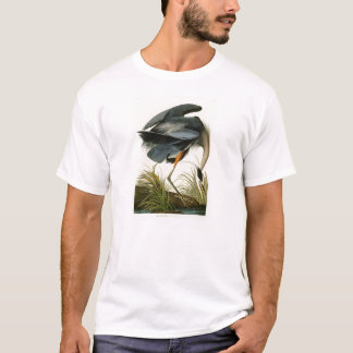 De Grote Blauwe Heron John Audubon Birds of Americ T-shirt