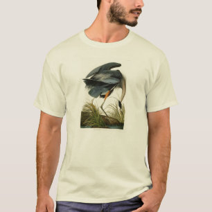 De Grote Blauwe Heron John Audubon Birds of Americ T-shirt