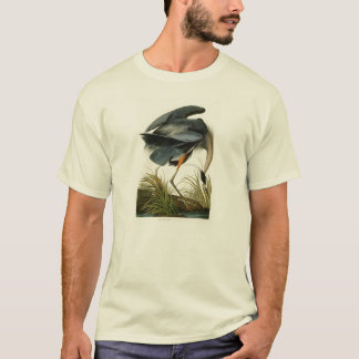 De Grote Blauwe Heron John Audubon Birds of Americ T-shirt