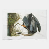 De Grote Blauwe Heron John Audubon Birds of Americ Theedoek (Horizontaal)
