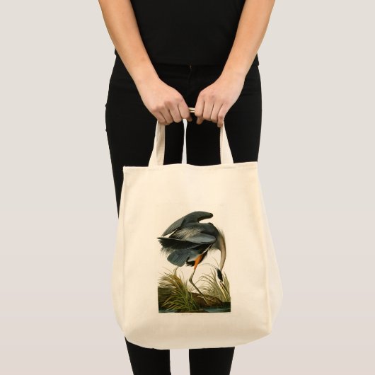 De Grote Blauwe Heron John Audubon Birds of Americ Tote Bag (Voorkant (product))