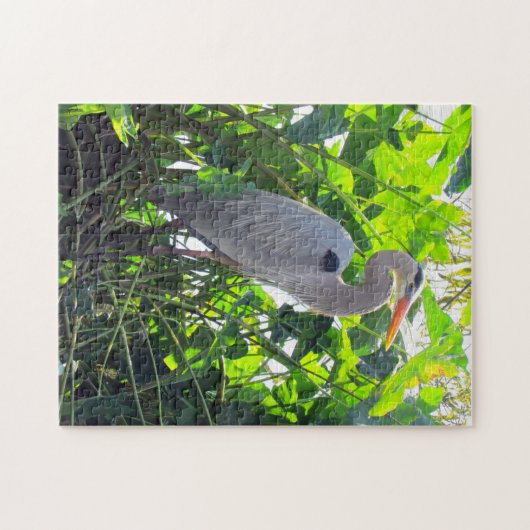 De Grote Blauwe Heron Puzzle Legpuzzel (Horizontaal)
