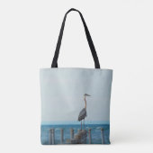 De grote blauwe Heron Tote Bag (Achterkant)