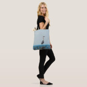 De grote blauwe Heron Tote Bag (Op model)
