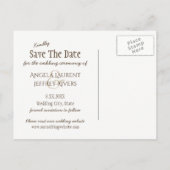 De grote blauwe Heron trouwe bruiloft, behalve de  Aankondigingskaart (Achterkant)