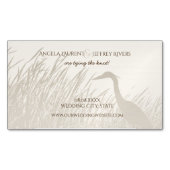 De grote blauwe Heron trouwe bruiloft, behalve de  Magnetisch Visitekaartje (Voorkant)