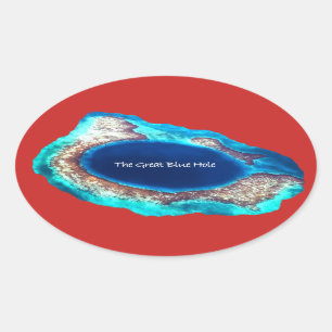 De grote blauwe kieuwbok ovale sticker