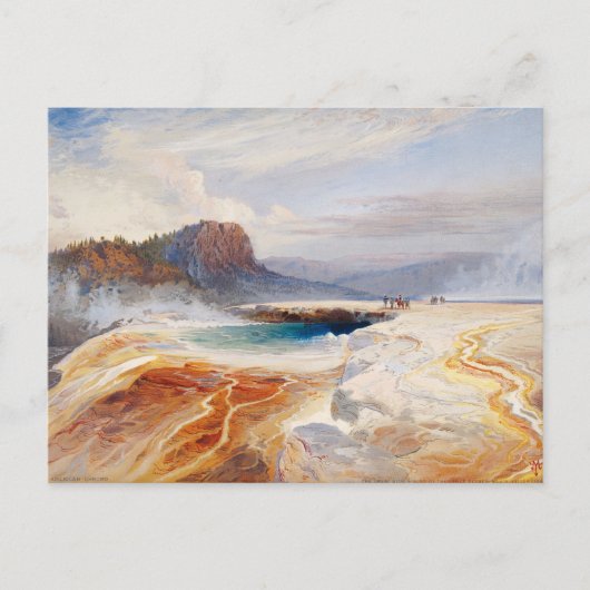 De grote blauwe lente van het Lower Geyser Basin Briefkaart (Voorkant)