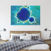 De Grote Blauwe Mandelbrot Set Fractal Schatkaart Canvas Afdruk (Insitu (Slaapkamer))