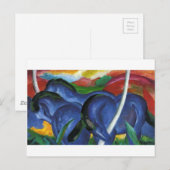 De grote blauwe paarden van Franz Marc Briefkaart (Voorkant / Achterkant)