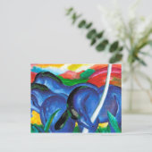 De grote blauwe paarden van Franz Marc Briefkaart (Staand voorkant)