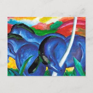 De grote blauwe paarden van Franz Marc Briefkaart