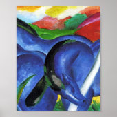 De grote blauwe paarden van Franz Marc Poster (Voorkant)