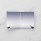 De grote Blauwe Reiger dankt u kaardt Bedankkaart (Binnen)