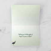 De grote Blauwe Verjaardag van de Reiger Kaart (Binnen)