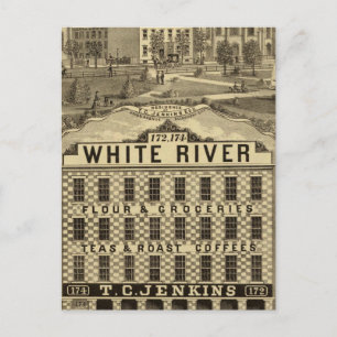 De grote bloem en kruidenierswoning briefkaart