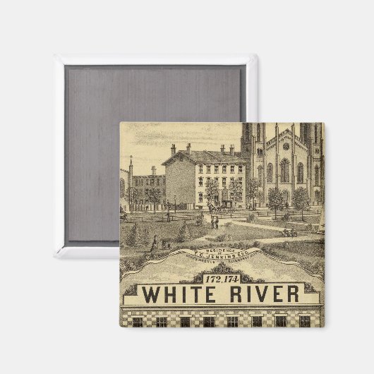 De grote bloem en kruidenierswoning magneet (Voorkant / Achterkant)