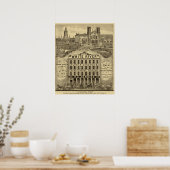 De grote bloem en kruidenierswoning poster (Keuken)