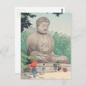 De Grote Boeddha in Kamakura FUJISHIMA TAKEJI Briefkaart (Voorkant / Achterkant)