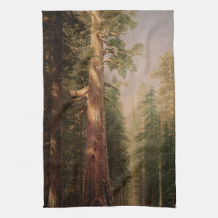 De Grote Bomen, Mariposa Grove, CA door Bierstadt Theedoek