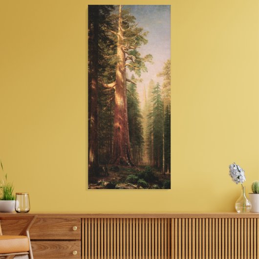 De grote bomen, Mariposa Grove, CA van Bierstadt Canvas Afdruk (Insitu (Woonkamer))