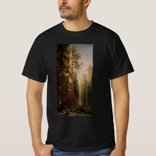 De grote bomen, Mariposa Grove, CA van Bierstadt T-shirt (Voorkant)