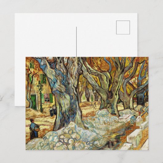 De grote bomen van Vincent van Gogh Briefkaart (Voorkant / Achterkant)