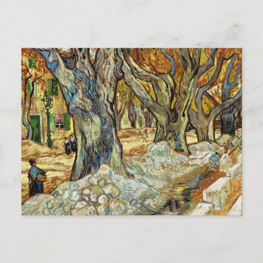 De grote bomen van Vincent van Gogh Briefkaart (Voorkant)