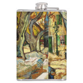 De grote bomen van Vincent van Gogh Heupfles (Achterkant)