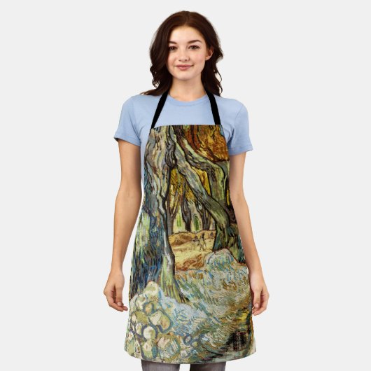De grote bomen van Vincent van Gogh Schort (Gedragen)