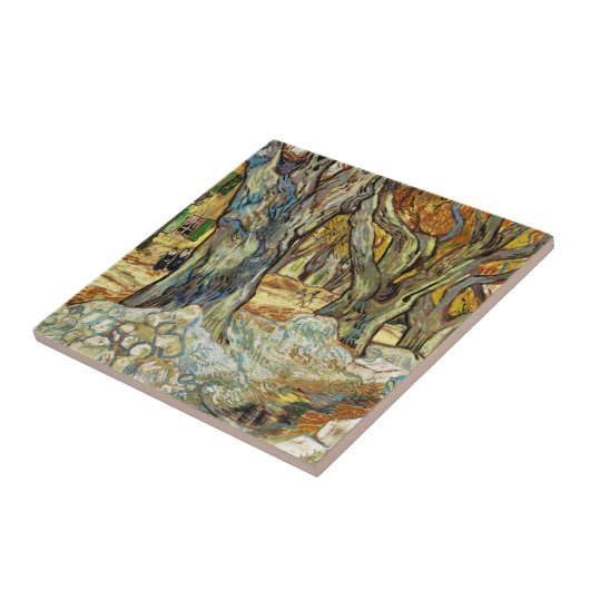 De grote bomen van Vincent van Gogh Tegeltje (Zijkant)