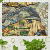 De grote bomen van Vincent van Gogh Theedoek (Gevouwen)