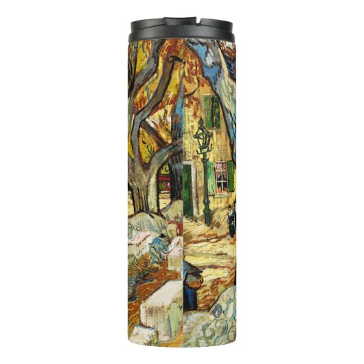 De grote bomen van Vincent van Gogh Thermosbeker (Achterkant)