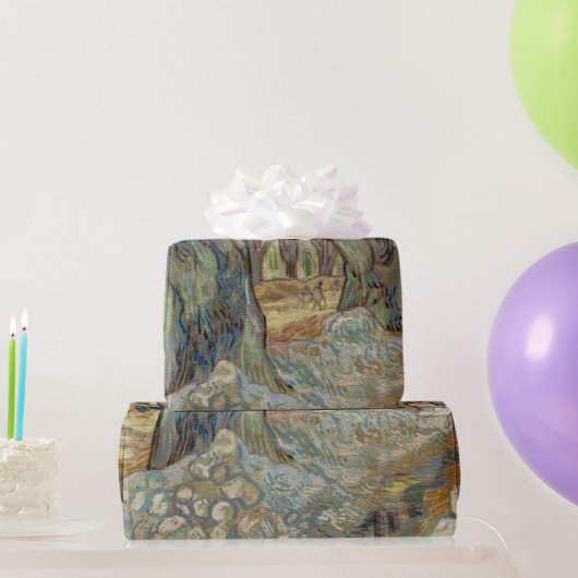 De grote bomen (wegmenders op Saint-Rémy) Cadeaupapier (Feestgeschenken)