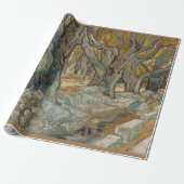 De grote bomen (wegmenders op Saint-Rémy) Cadeaupapier (Uitgerold)