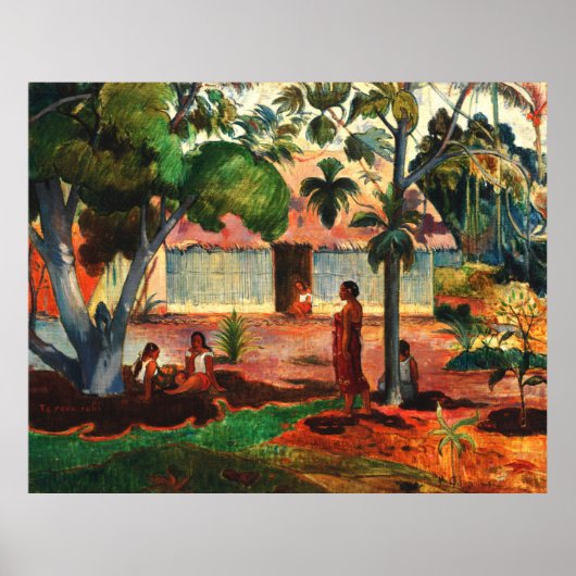 De grote boom (1891) van Paul Gauguin Poster (Voorkant)