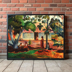 De grote boom (1891) van Paul Gauguin Poster