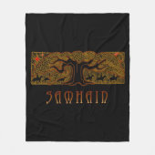 De grote boom Samhain Fleece Deken (Voorkant)