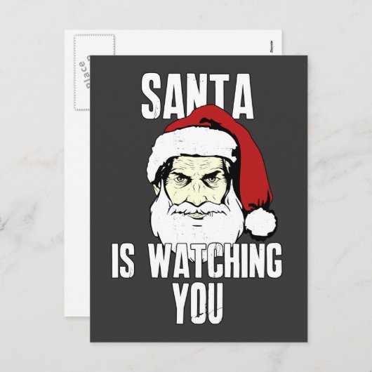 De grote Broer de Kerstman let op u Feestdagenkaart (Voorkant / Achterkant)