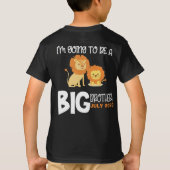 de grote broer van leeuwenzwangerschapsuitbreiding t-shirt (Achterkant)