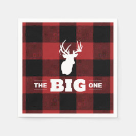De grote Buffalo Plaid Herten servet
