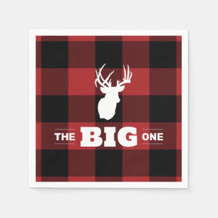 De grote Buffalo Plaid Herten servet