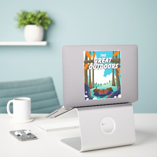 De Grote Buiten. Sticker (Laptop op bureau)