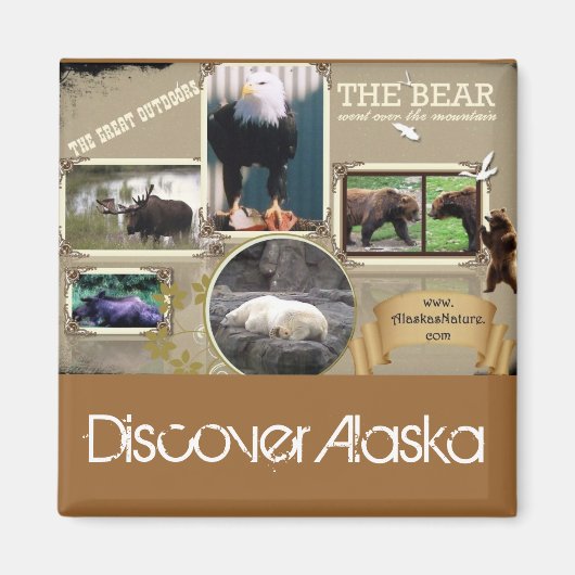 De Grote Buitengte in Alaska Magneet (Voorkant)